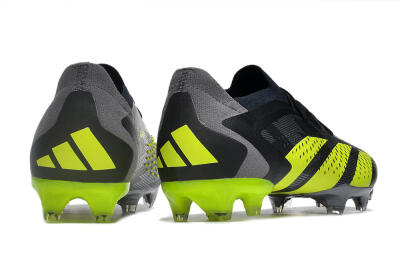 Adidas Predator Accuracy Paul Pogba.1 FG Low-Tops Soccer Cleats - Grey/Black/Yellow