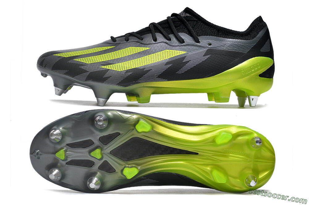 Adidas X Speedportal.1 SG Low-Tops Soccer Cleats - Grey/Black/Yellow 1