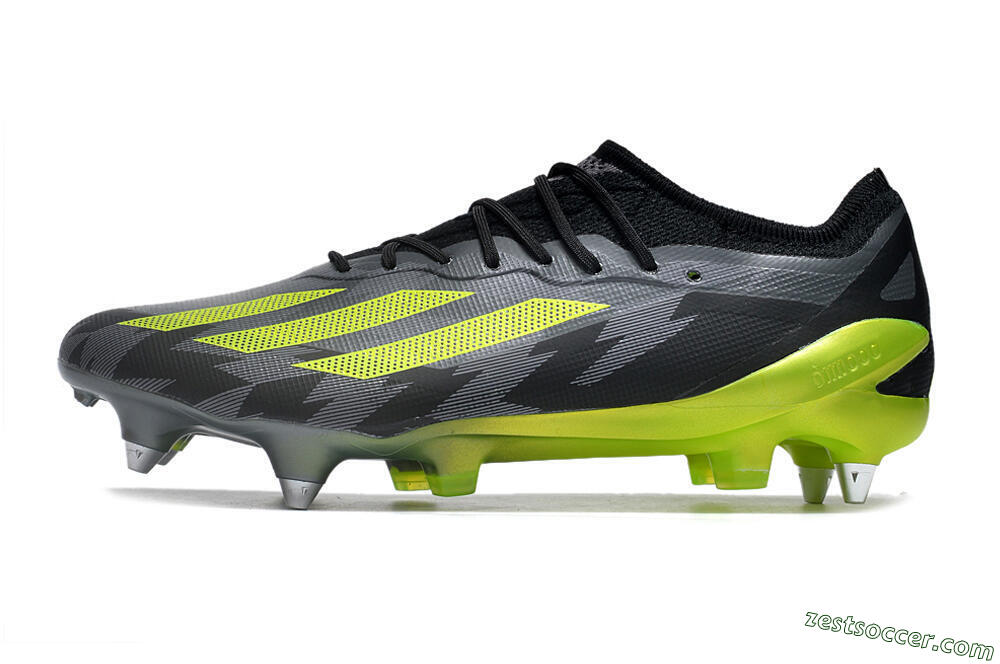 Adidas X Speedportal.1 SG Low-Tops Soccer Cleats - Grey/Black/Yellow 2