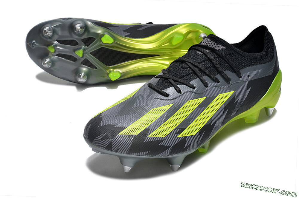 Adidas X Speedportal.1 SG Low-Tops Soccer Cleats - Grey/Black/Yellow 3