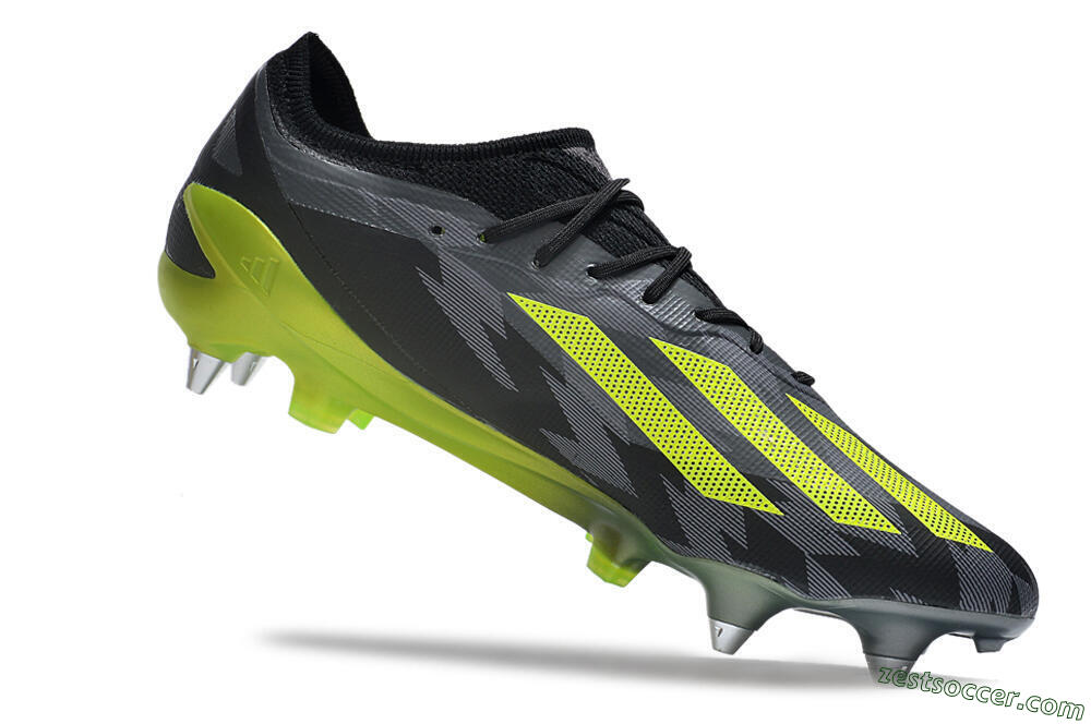 Adidas X Speedportal.1 SG Low-Tops Soccer Cleats - Grey/Black/Yellow 4