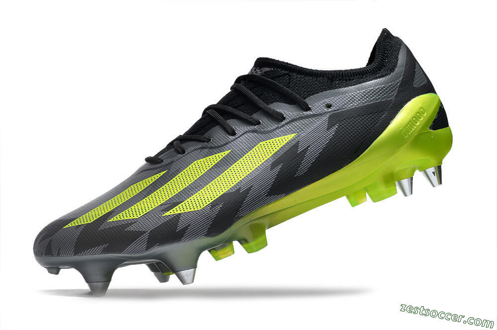 Adidas X Speedportal.1 SG Low-Tops Soccer Cleats - Grey/Black/Yellow 5