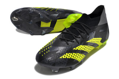 Adidas Predator Accuracy.1 FG High-Tops Soccer Cleats - Black/Grey/Yellow