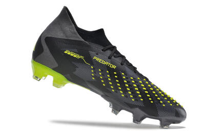 Adidas Predator Accuracy.1 FG High-Tops Soccer Cleats - Black/Grey/Yellow