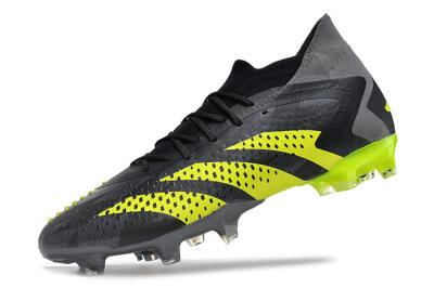 Adidas Predator Accuracy.1 FG High-Tops Soccer Cleats - Black/Grey/Yellow