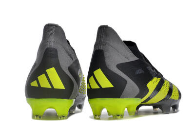 Adidas Predator Accuracy.1 FG High-Tops Soccer Cleats - Black/Grey/Yellow