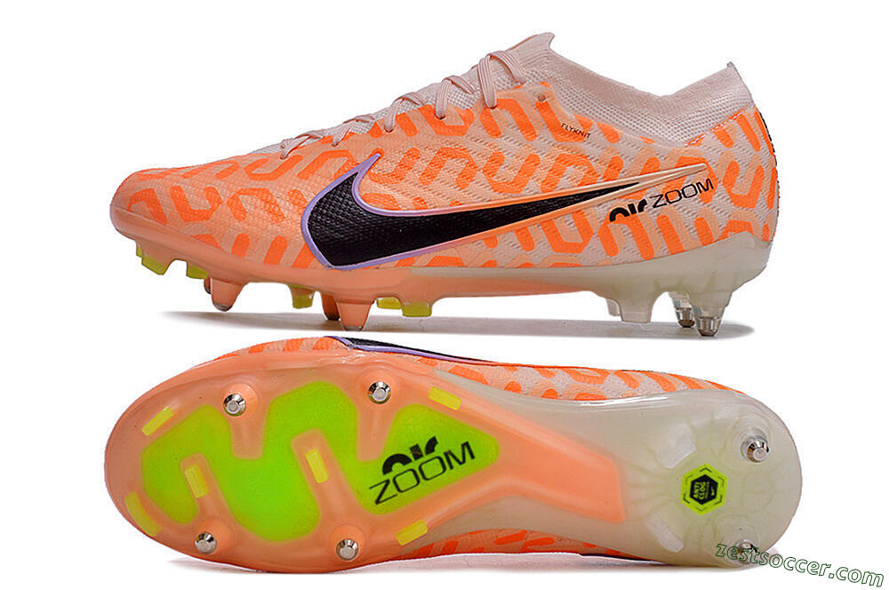 Nike Air Zoom Mercurial Vapor 15 Elite SG Low-Tops Soccer Cleats - Orange/Pink/Black/Purple 1