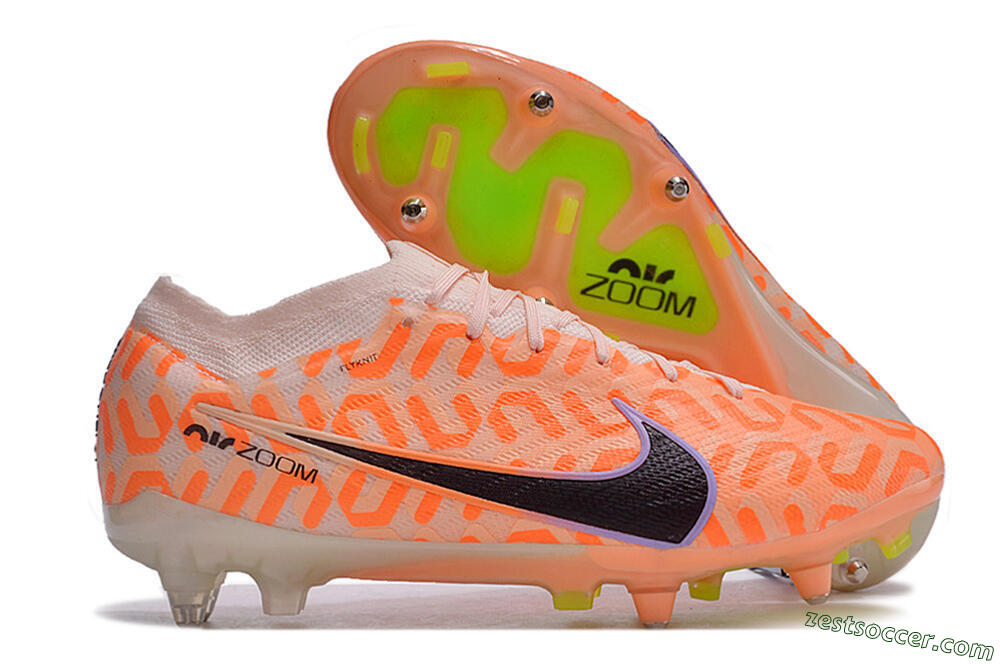 Nike Air Zoom Mercurial Vapor 15 Elite SG Low-Tops Soccer Cleats - Orange/Pink/Black/Purple 0