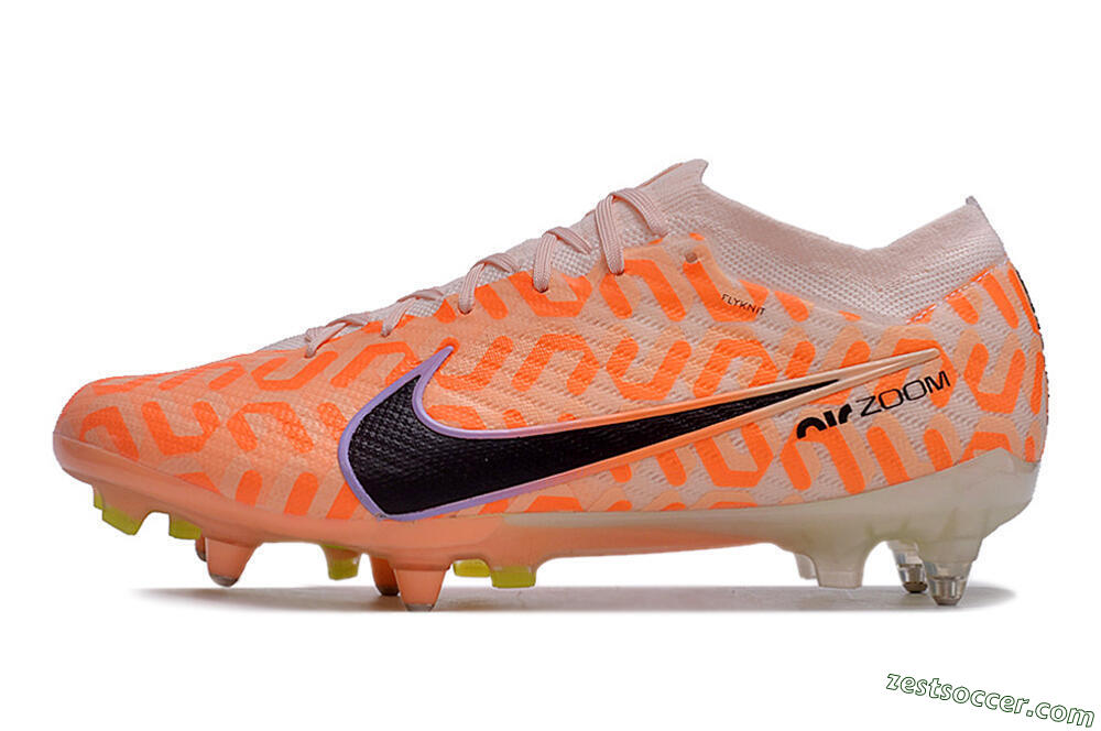 Nike Air Zoom Mercurial Vapor 15 Elite SG Low-Tops Soccer Cleats - Orange/Pink/Black/Purple 2