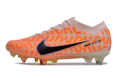 Nike Air Zoom Mercurial Vapor 15 Elite SG Low-Tops Soccer Cleats - Orange/Pink/Black/Purple
