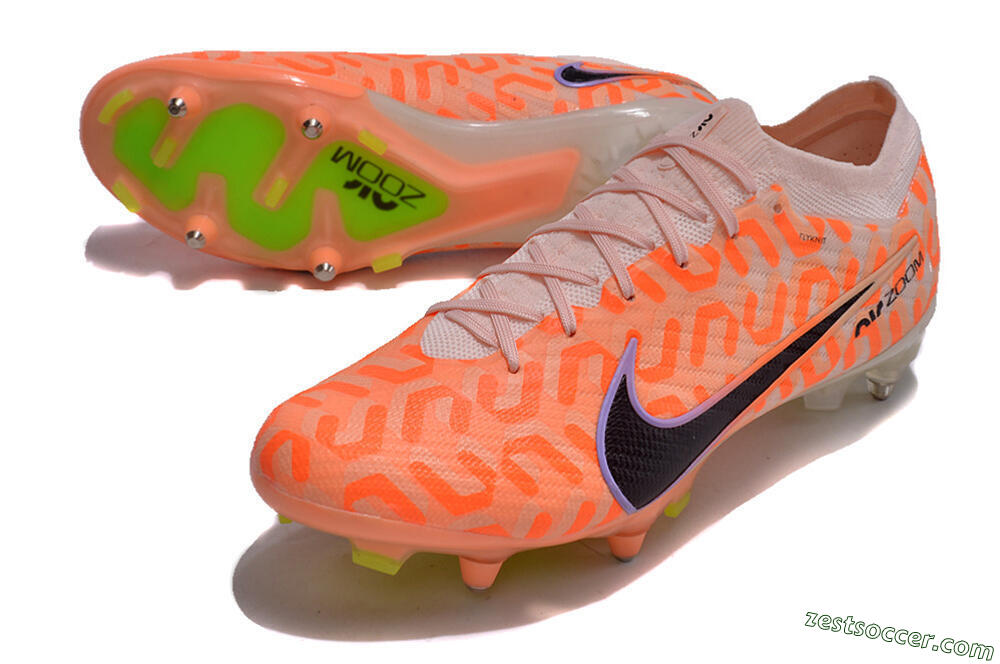 Nike Air Zoom Mercurial Vapor 15 Elite SG Low-Tops Soccer Cleats - Orange/Pink/Black/Purple 3
