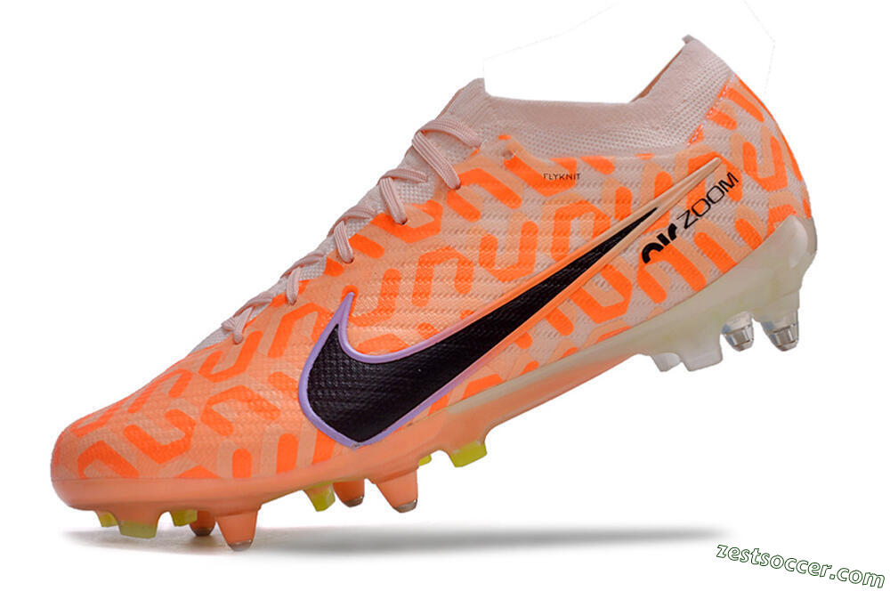 Nike Air Zoom Mercurial Vapor 15 Elite SG Low-Tops Soccer Cleats - Orange/Pink/Black/Purple 5