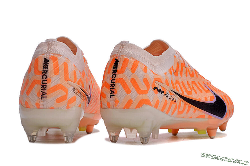 Nike Air Zoom Mercurial Vapor 15 Elite SG Low-Tops Soccer Cleats - Orange/Pink/Black/Purple 6
