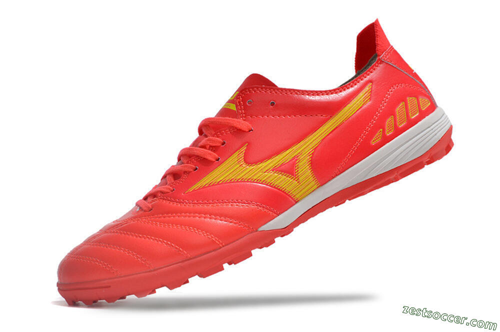 Mizuno Morelia Neo 3 Pro TF Low-Tops Soccer Shoes - Red/Yellow/White 5