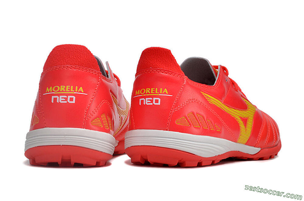 Mizuno Morelia Neo 3 Pro TF Low-Tops Soccer Shoes - Red/Yellow/White 6
