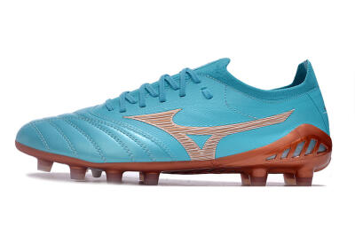 Mizuno Morelia Neo 3 Made in Japan FG Low-Tops Soccer Cleats - Blue/Brown