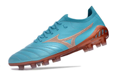 Mizuno Morelia Neo 3 Made in Japan FG Low-Tops Soccer Cleats - Blue/Brown