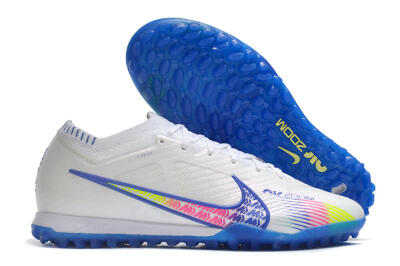 Nike Air Zoom Mercurial Vapor 15 Elite TF Low-Tops Soccer Shoes - White/Blue/Pink