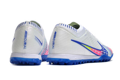 Nike Air Zoom Mercurial Vapor 15 Elite TF Low-Tops Soccer Shoes - White/Blue/Pink