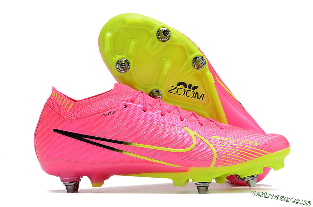 Nike Air Zoom Mercurial Vapor 15 Elite SG Low-Tops Soccer Cleats - Red/Yellow/Black 0