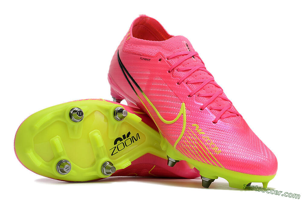 Nike Air Zoom Mercurial Vapor 15 Elite SG Low-Tops Soccer Cleats - Red/Yellow/Black 4