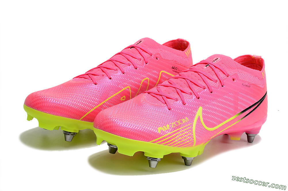 Nike Air Zoom Mercurial Vapor 15 Elite SG Low-Tops Soccer Cleats - Red/Yellow/Black 5