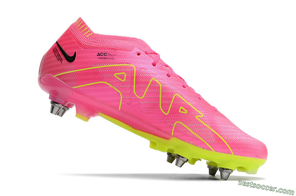 Nike Air Zoom Mercurial Vapor 15 Elite SG Low-Tops Soccer Cleats - Red/Yellow/Black 7