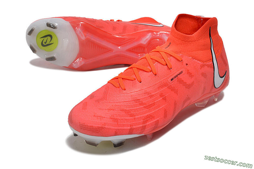 Nike Phantom Luna Elite FG High-Tops Soccer Cleats - Pink/White/Black 3