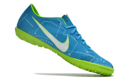 NIke Mercuricalx Victory 6 TF Low-Tops Soccer Shoes - Blue/Silver/Green