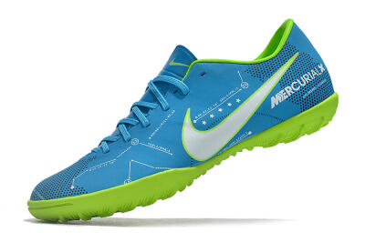 NIke Mercuricalx Victory 6 TF Low-Tops Soccer Shoes - Blue/Silver/Green