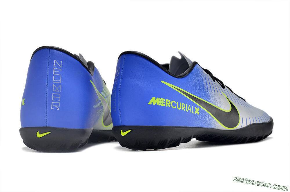 NIke Mercuricalx Victory 6 TF Low-Tops Soccer Shoes - Silver/Blue/Green/Black 6