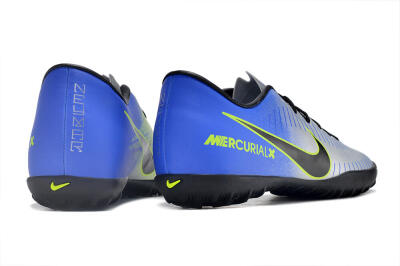 NIke Mercuricalx Victory 6 TF Low-Tops Soccer Shoes - Silver/Blue/Green/Black