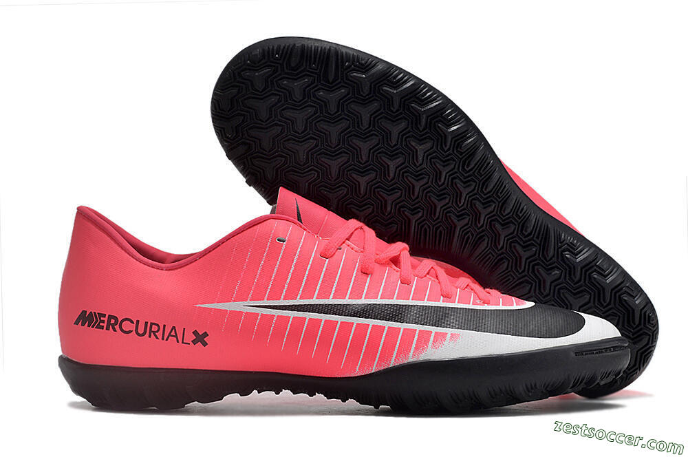 NIke Mercuricalx Victory 6 TF Low-Tops Soccer Shoes - Pink/Grey/Black 0