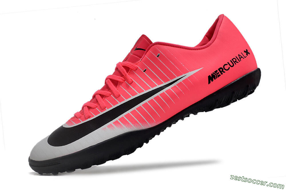 NIke Mercuricalx Victory 6 TF Low-Tops Soccer Shoes - Pink/Grey/Black 5