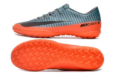 NIke Mercuricalx Victory 6 TF Low-Tops Soccer Shoes - Blue/Black/Orange