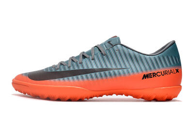 NIke Mercuricalx Victory 6 TF Low-Tops Soccer Shoes - Blue/Black/Orange