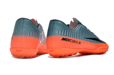 NIke Mercuricalx Victory 6 TF Low-Tops Soccer Shoes - Blue/Black/Orange
