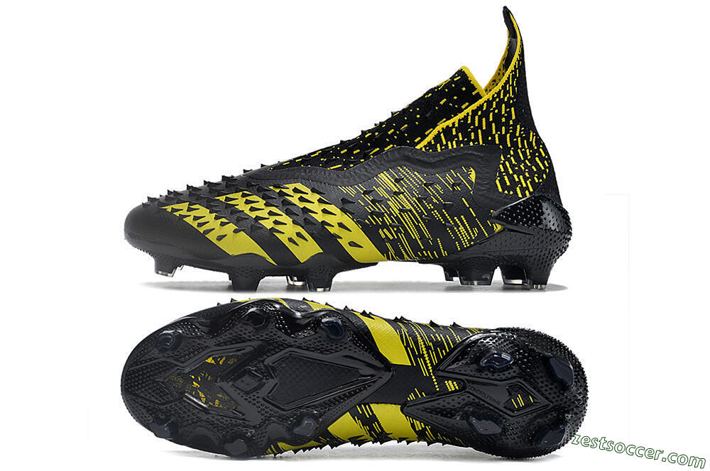 Adidas Predator Freak.1 FG High-Tops Soccer Cleats - Black/Yellow 1