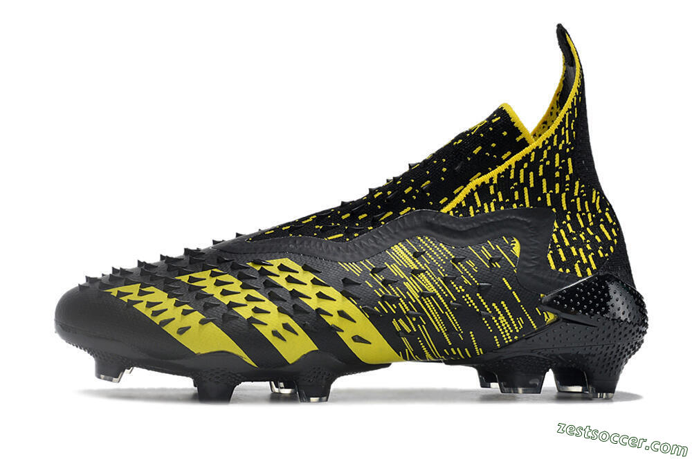 Adidas Predator Freak.1 FG High-Tops Soccer Cleats - Black/Yellow 2