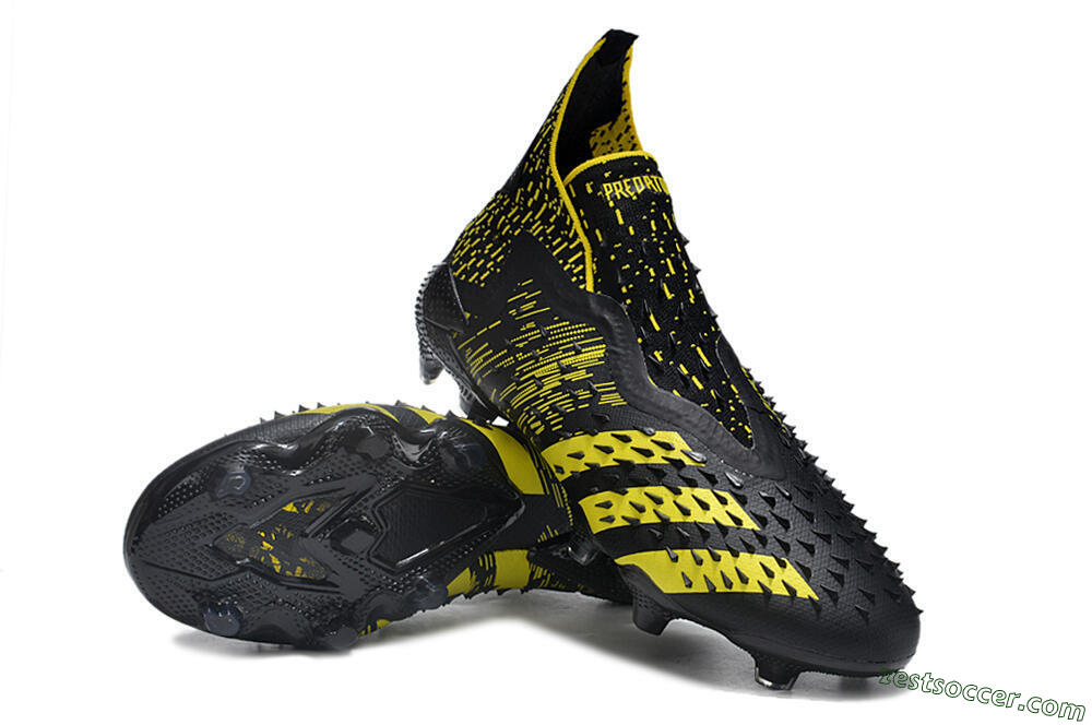 Adidas Predator Freak.1 FG High-Tops Soccer Cleats - Black/Yellow 3