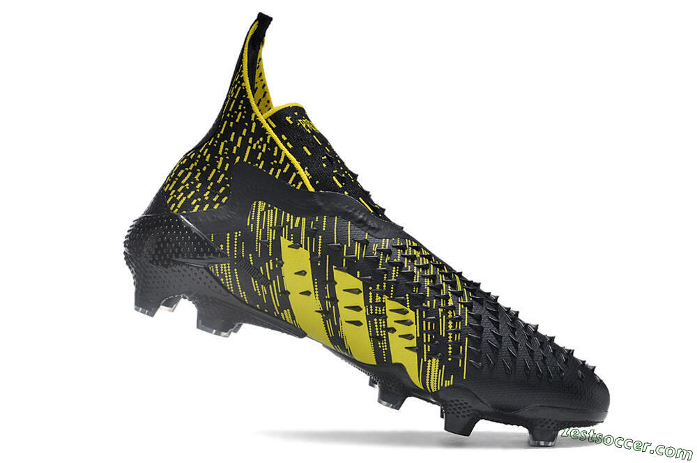 Adidas Predator Freak.1 FG High-Tops Soccer Cleats - Black/Yellow 4