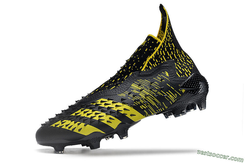 Adidas Predator Freak.1 FG High-Tops Soccer Cleats - Black/Yellow 5