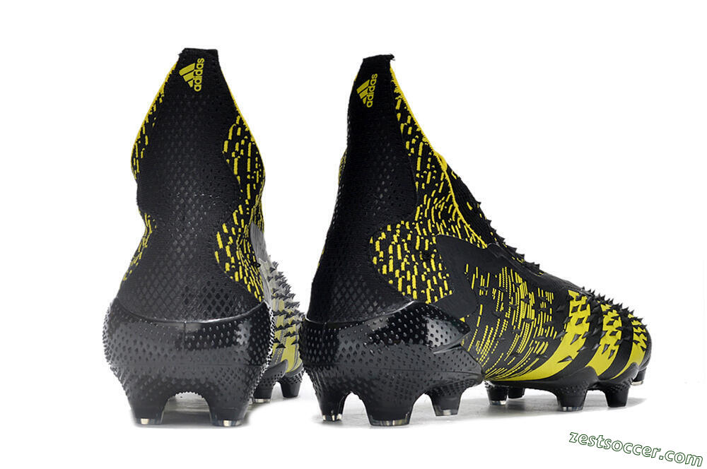 Adidas Predator Freak.1 FG High-Tops Soccer Cleats - Black/Yellow 6