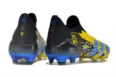 Adidas Predator Freak.1 Low FG Low-Tops Soccer Cleats - Yellow/Black/Blue