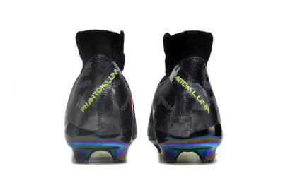 Nike Phantom Luna Elite FG High-Tops Soccer Cleats - Black/Yellow/Pink