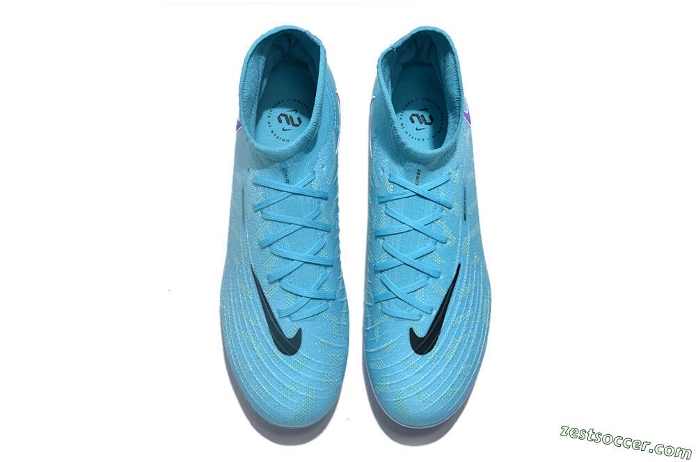 Nike Phantom Luna Elite FG High-Tops Soccer Cleats - Blue/Purple/White 4