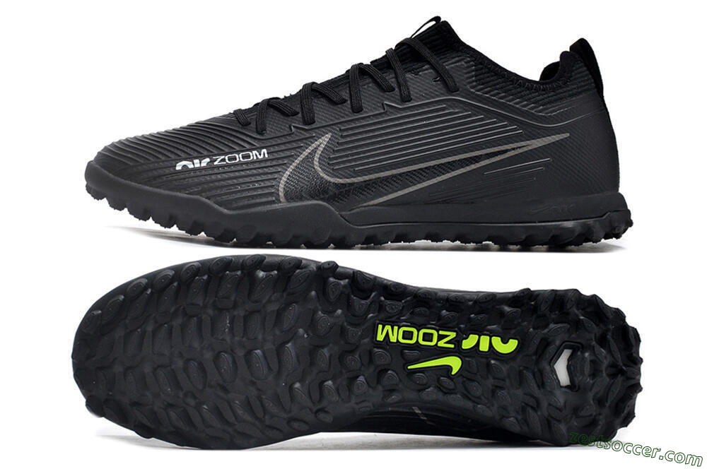 Nike Air Zoom Mercurial Vapor 15 Pro TF Low-Tops Soccer Shoes - Black/White/Yellow 1