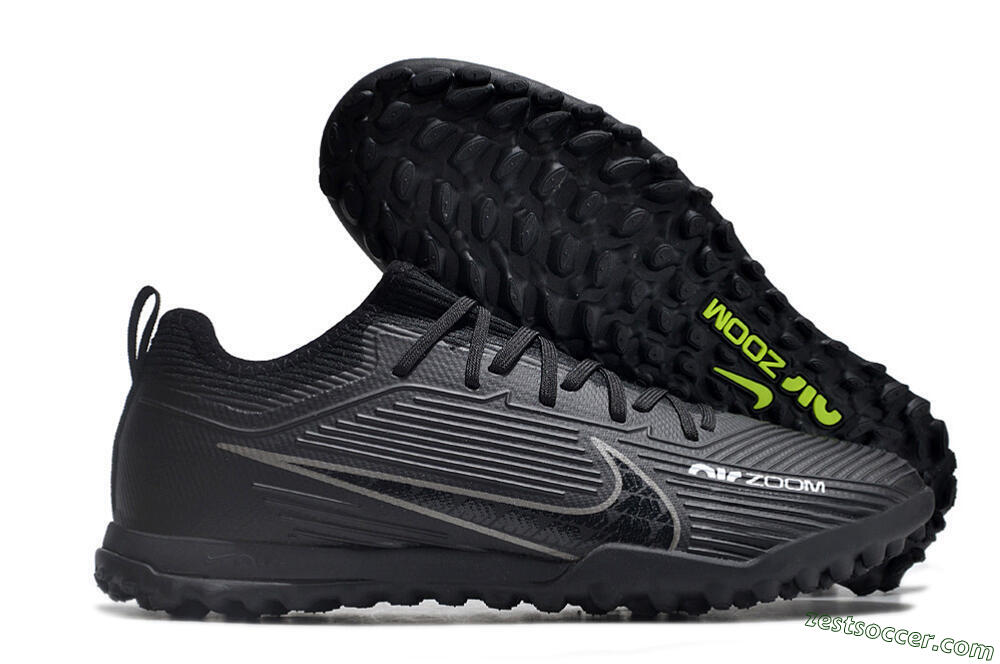 Nike Air Zoom Mercurial Vapor 15 Pro TF Low-Tops Soccer Shoes - Black/White/Yellow 0