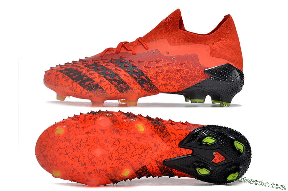 Adidas Predator Freak.1 Low FG High-Tops Soccer Cleats - Red/Black 1