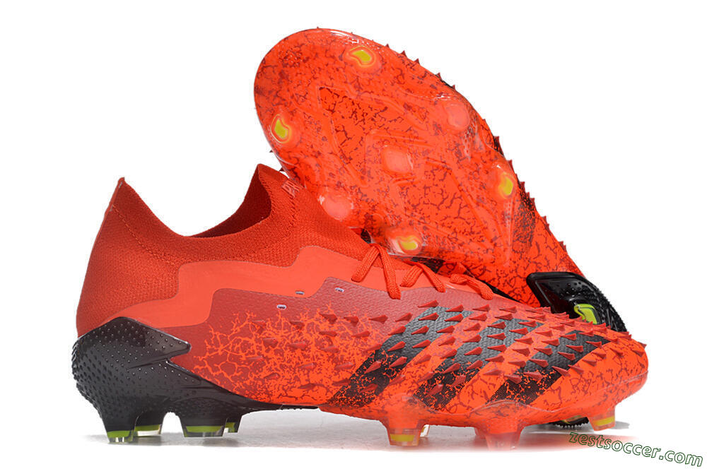 Adidas Predator Freak.1 Low FG High-Tops Soccer Cleats - Red/Black 0